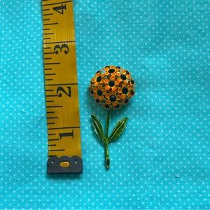 Vintage Enamel Flower Brooch